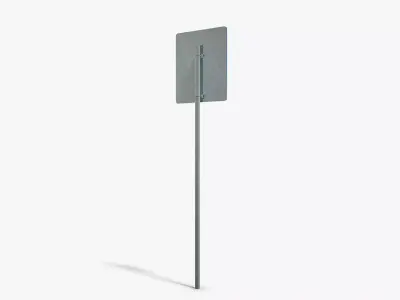 Parking Sign Low-poly 3D model