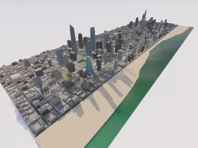 City-modern city- urban 3D model
