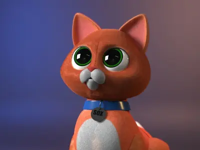 Sox cat from Light Year Animation 3D model