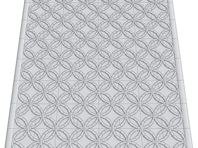 Light beige CC tapis modern rugs 3d model Low-poly 3D model