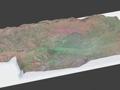 Nebraska State Low-poly 3D model