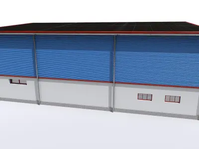Modular industrial storage Low-poly 3D model