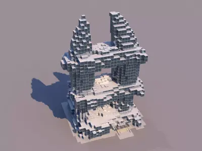 0183 - Skyscraper Architecture 3D Project - 2D Drawings 3D model