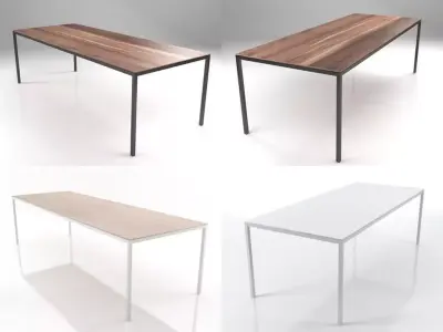 Dino four different dining tables 3D model