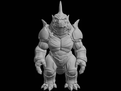 Armored Kaiju Creature 3D print model