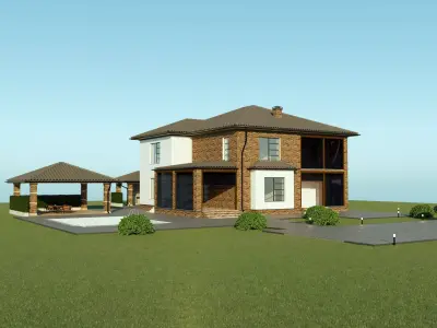Villa for family 1 3D model