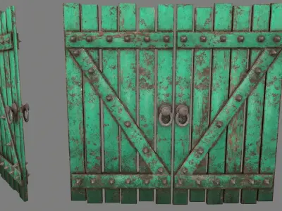 Medieval Door   Low-poly 3D model