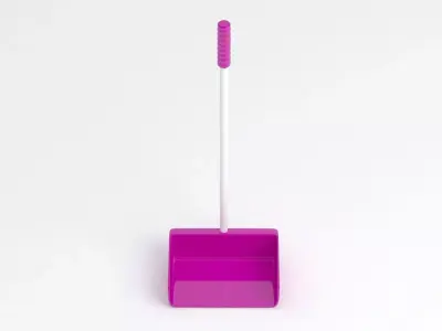 Pink Large Dustpan 3D model