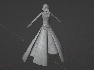 Archont Outfit Skin Low-poly 3D model