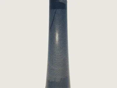 Building Skyscraper City Town Downtown Street Futuristic Utopia Low-poly 3D model