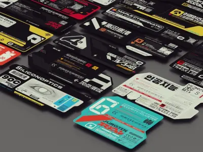 Epic Cyberpunk Decals Vol 3 Texture