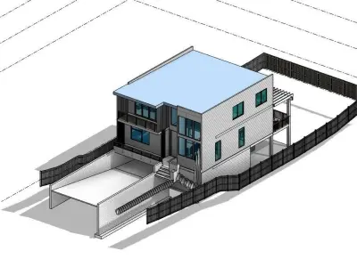 Revit Architectural Residential 3D Model 3D print model