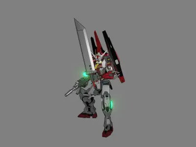 Attacker Gundam B 18 3D model