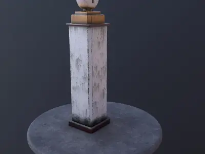 Low Poly Old Gas Pump Low-poly 3D model