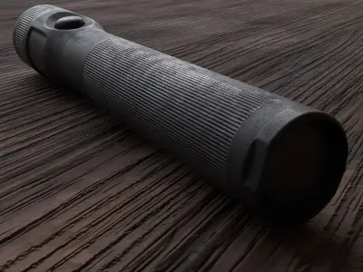Flashlight stinger LED Low-poly 3D model