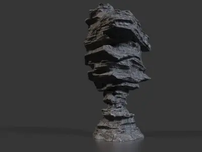 Cliff Rock 003 Low-poly 3D model