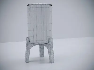 Bleu Nature drum stool 3D model