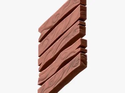 Stylized Wood Planks 3D model