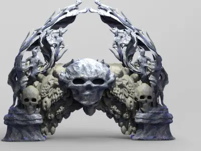 Skeletor Arch Gate 3D model