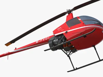  Robinson R22 Light Utility Helicopter Red 