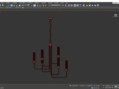 Helix Chandelier Low-poly 3D model