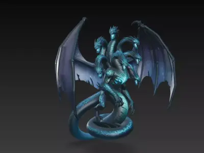 figura de hidra fantasia  3D print model