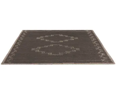 REHANA WOOL RUG Brown 3D model