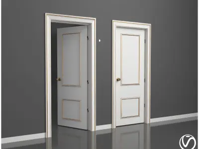 The interior door has become deformed Low-poly 3D model