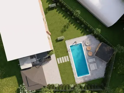 Garden Landscape 3D Model - SketchUp and Lumion Scene  3D model