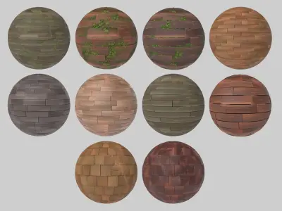 10 Stylized and Seamless Wood Planks PBR Textures and Materials Texture