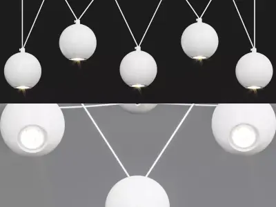 Multisphere Pendant White 5 3D model
