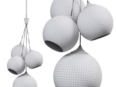 Bistro Multi Light Pendant by lightology 3D model