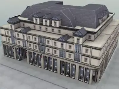 Paris Apartment Building Low-poly 3D model