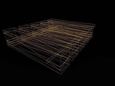 Wooden pallet low poly Free 3D model