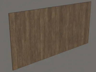 Wooden wall - NOT MODULAR - NO TILING Low-poly 3D model