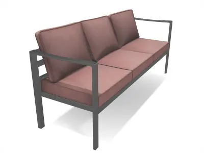 out bench sling fabric 013 Low-poly 3D model