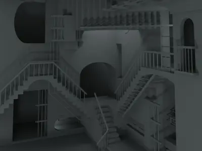 Escher Relativity 3D Model 3D model