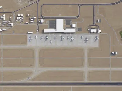 Erbil Airport Low-poly 3D model