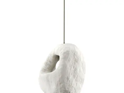 Unique Fertility Form illuminated sculpture Low-poly 3D model