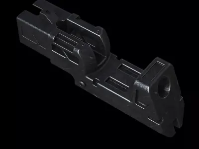 Industrial part scoope muzzle stock tactical 3D model