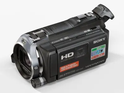 Sony HDR-PJ810 camcorder Low-poly 3D model