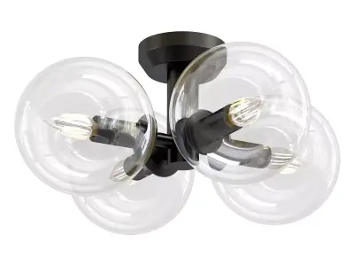 st-luce-rosello-sl424-402-04 three light ceiling fixture with... 3D model