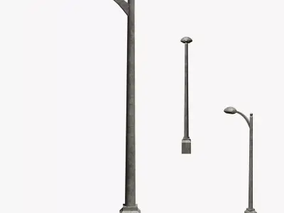 Lamp Street Light Post Series ModernUrbanLux LT1 N1 3D model