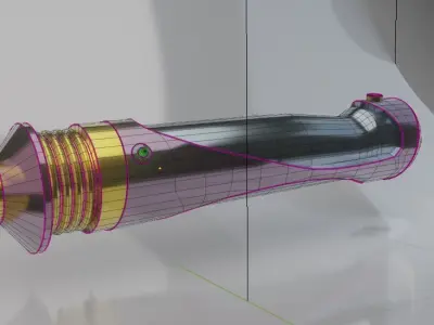 Palpatine Lightsaber Low-poly 3D model