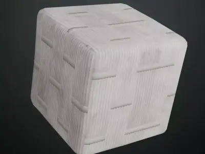 White Painted Horizontal Woven Bamboo Siding PBR Texture