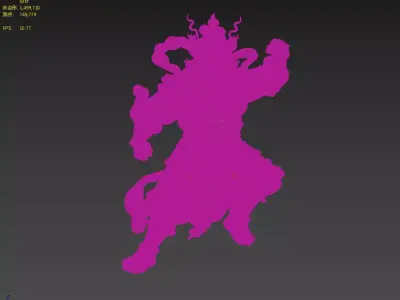 China Zhong Kui  Heavenly King  Yasha Door God 3D model