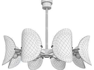 Lily Turquoise Glass circle Low-poly 3D model
