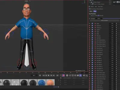 Dad Rigged Character 3d Model 3D model