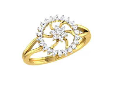Women Ring Render 3dm STL OBJ FBX Details 3D print model 27