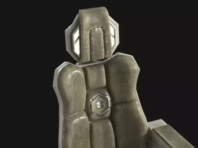 Sci Fi Control Chair v2 Low-poly 3D model